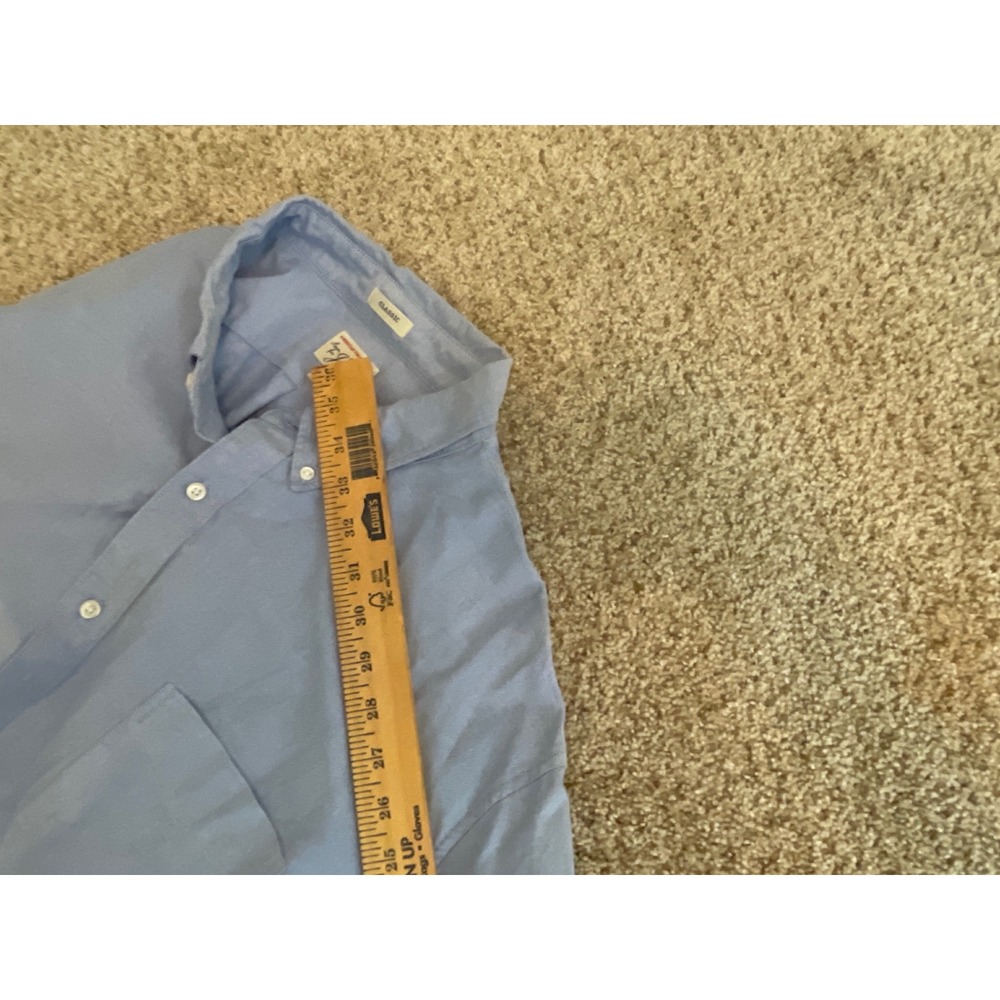 J. Crew Men's Button Down Shirt XXL Blue American Pima Cotton Classic Fit - Picture 6 of 6